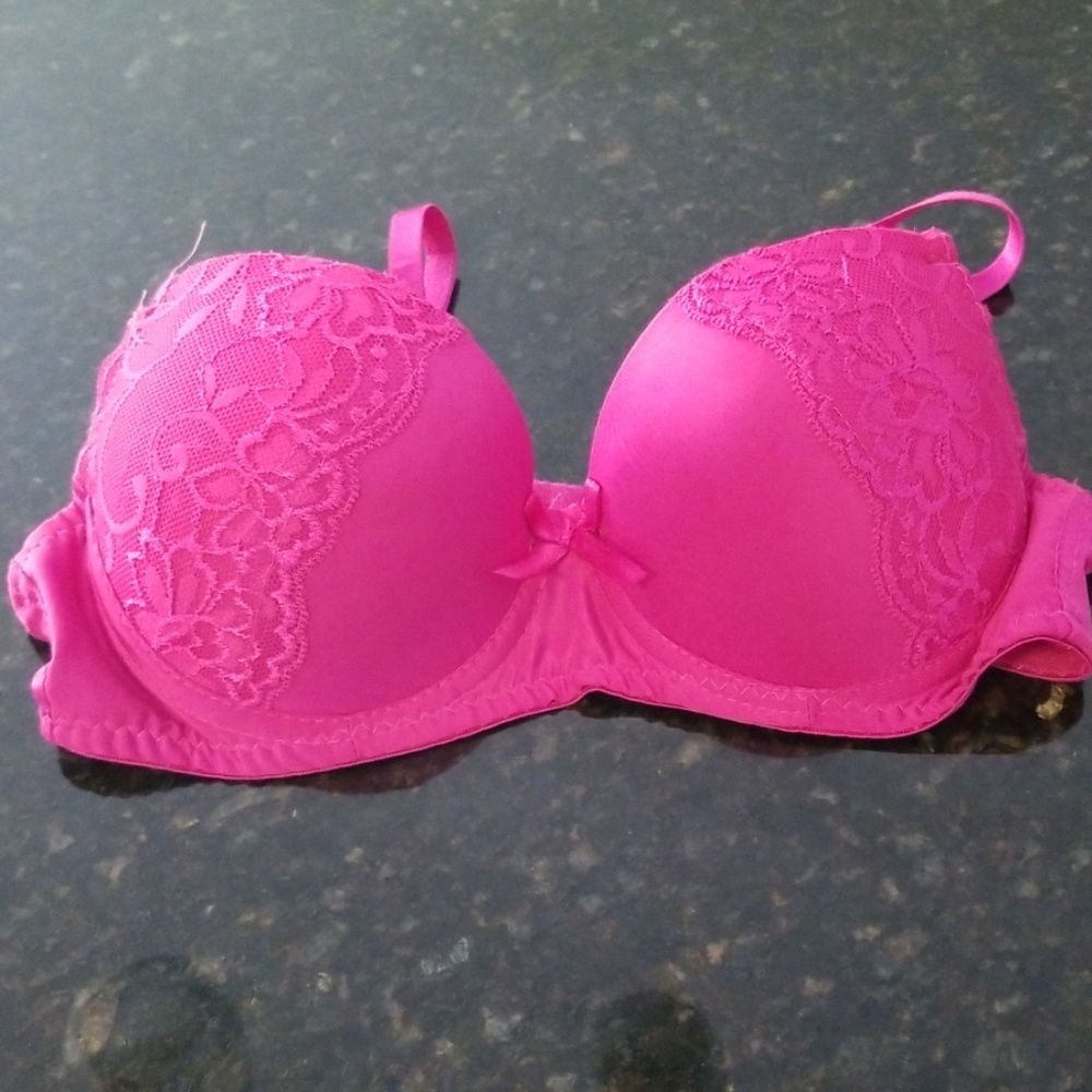 Hot Pink Adjustable Strap Bra